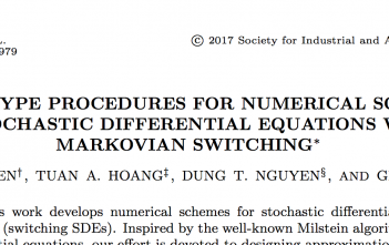Milstein-Type Procedures for Numerical Solutions of Stochastic Differential Equations with Markovian Switching, Son Luu Nguyen Son Luu Nguyen