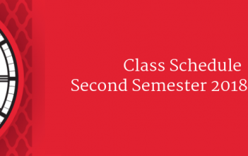 Class Schedule 2018-2019 Second Semester