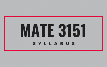 Math 3151 Syllabus