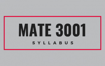 Math 3001 Syllabus