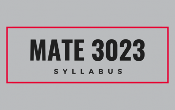 Math 3023 Syllabus