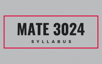 Math 3024 Syllabus