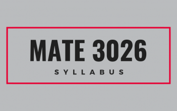 Math 3026 Syllabus