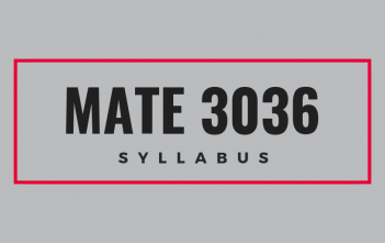 Math 3036 Syllabus