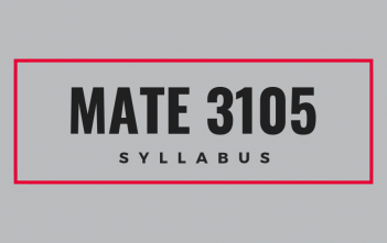 Math 3105 Syllabus