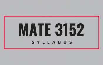 Math 3152 Syllabus