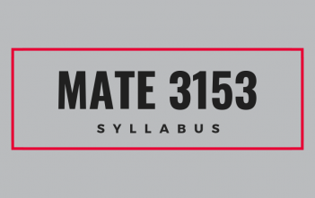 Math 3153 Syllabus