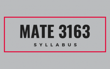 Math 3163 Syllabus