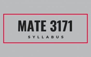 Math 3171 Syllabus