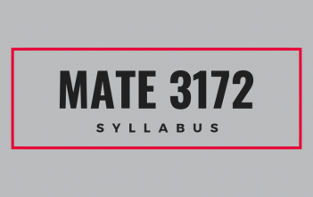 Math 3172 Syllabus
