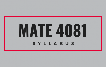Math 4081 Syllabus