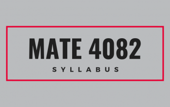 Math 4082 Syllabus