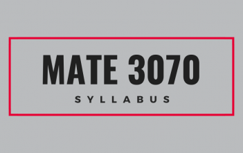 Math 3070 Syllabus
