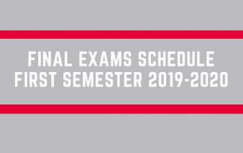 Final Exams – First Semester 2019-2020