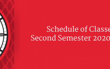 Class Schedule Second Semester 2020-2021