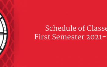 Class Schedule First Semester 2021-2022