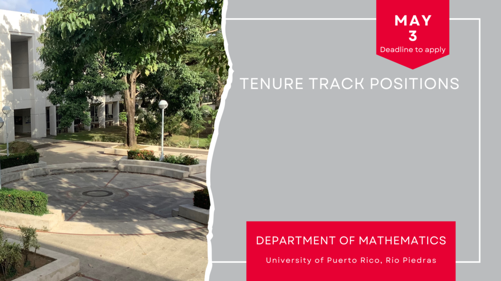 Tenure Track Positions: May 3, 2024 – Department of Mathematics